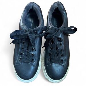 Steve Madden Black Leather Sneakers